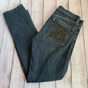 BCBG Maxazria Embellished Pocket Jeans 27